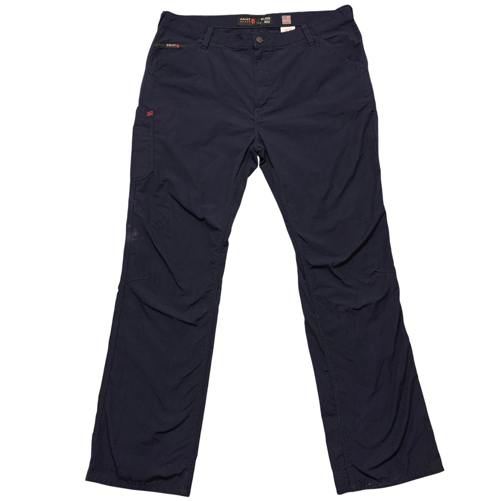Ariat FR M4 Relaxed Boot Work Pants 40x36 (FITS 43x36) CAT2 2112 Navy Blue
